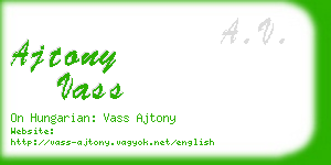 ajtony vass business card